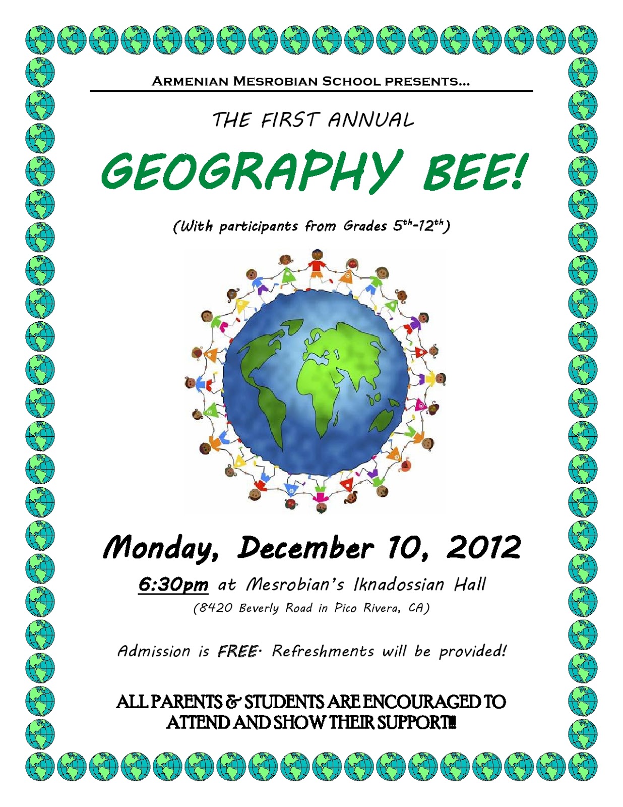 Armenian Mesrobian School November 2012