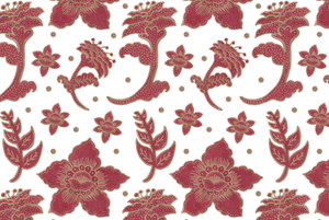 The Burgundy Batik Flowers Pattern by Haidi Shabrina