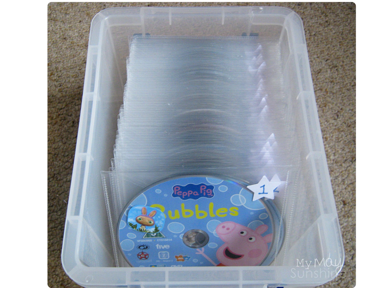 Organising and storing DVD's. My May Sunshine
