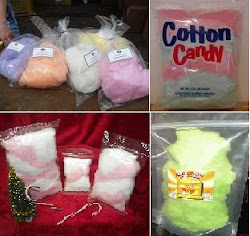 Giant Cotton Candy On Plastic packaging