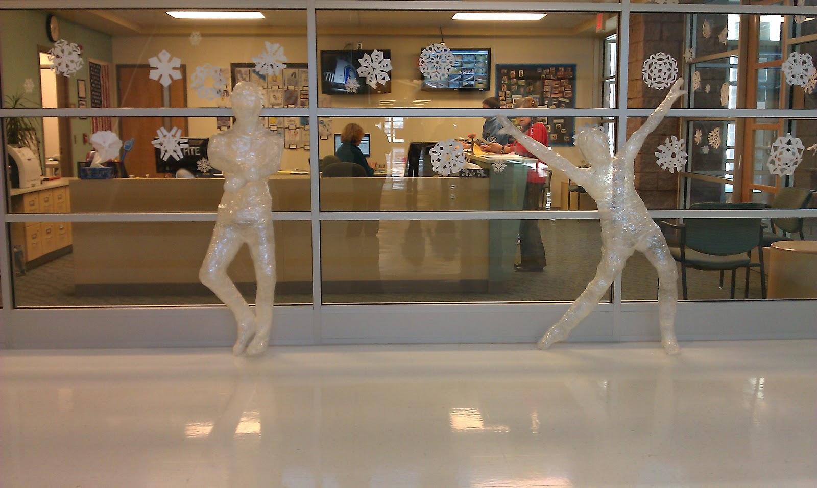 Art with Ms. Lloyd Packing tape sculptures...the finished product!