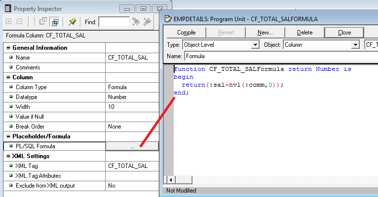 Formula Columns In Oracle Reports Oracle Appplications
