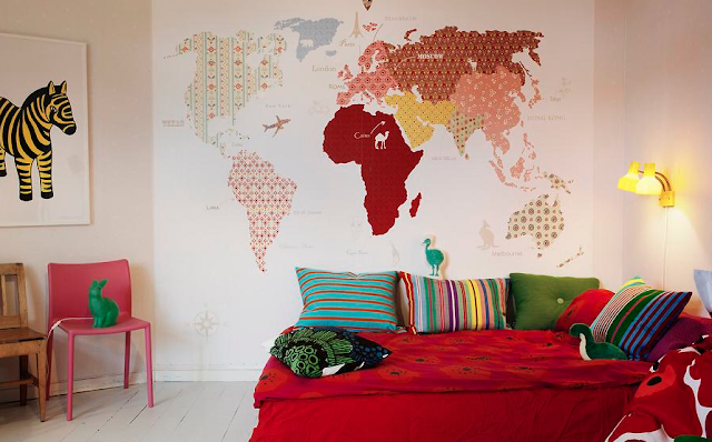 Chambre d'enfant colorée Milucia via Nat et nature