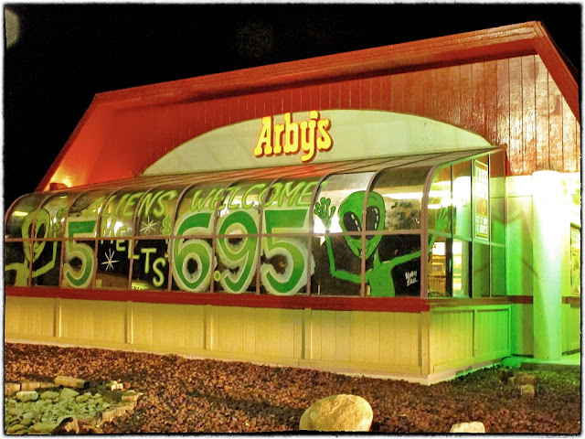 UFO discounts at Arby's restaurant, Roswell, USA