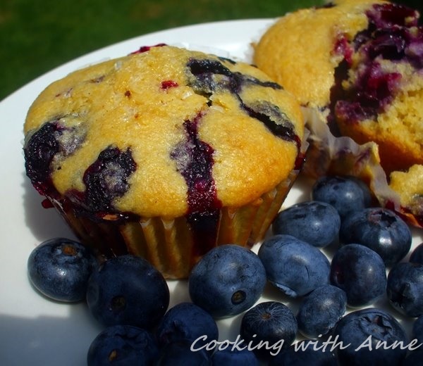 Cooking with Anne Blueberry Corn Muffins