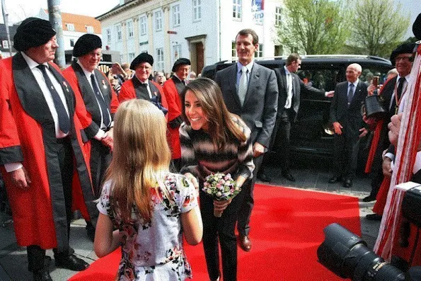 Princess Marie of Denmark admitted Saturday, April 18, 2015 in the Christian IV Guild of Jens Bang's House Aalborg.