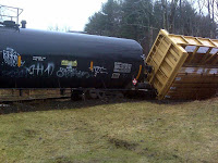Derailed Train Photo by Massachusetts Dept. of Environmental Protection