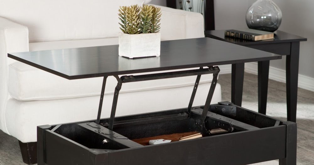 Coffee Table That Raises Up for Food, Fun 'n Games