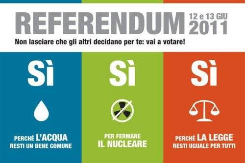 si al referendum 2011. al Referendum del 12-13 GIUGNO