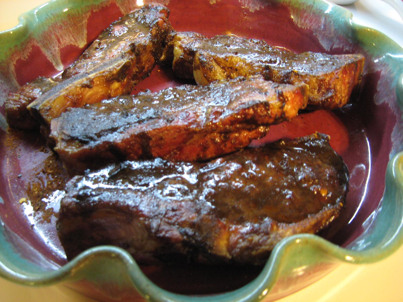 Barbecue Master Kilimanjaro Seasoning and Jerk Sauce on Country Pork Ribs