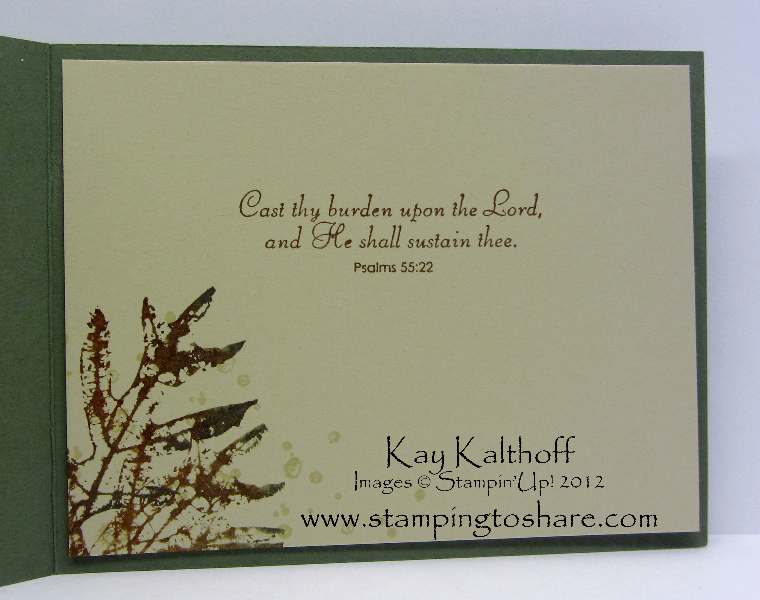 8/15 Stampin' Up! French Foliage with Blessings from Heaven