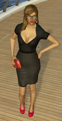 robe blanche chaussure rouge