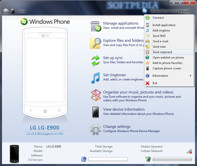 Windows Phone Manager, programa para gestionar Windows phone 7