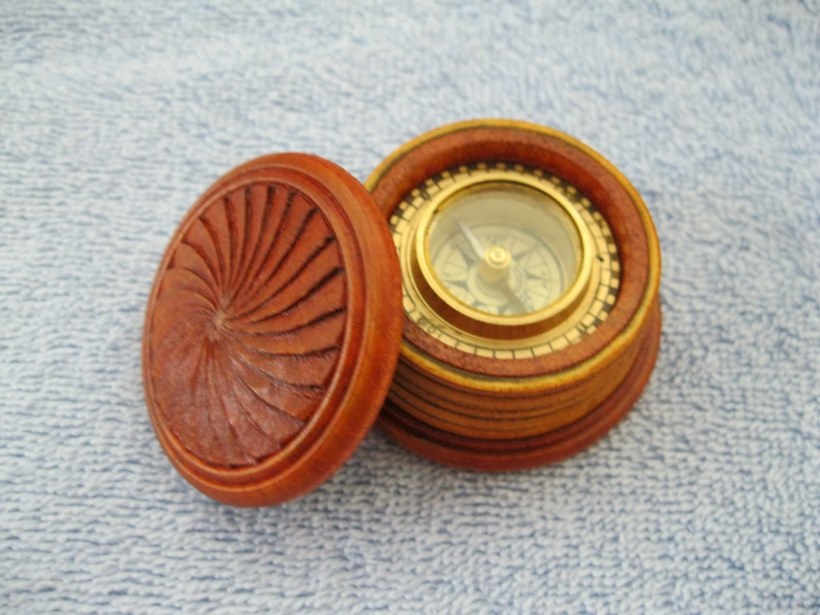 Contemporary Makers Horn Trimmed Compass Boxes by John Proud