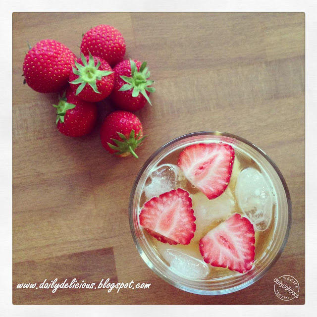 dailydelicious Cocktail time Pimm's with fresh strawberries