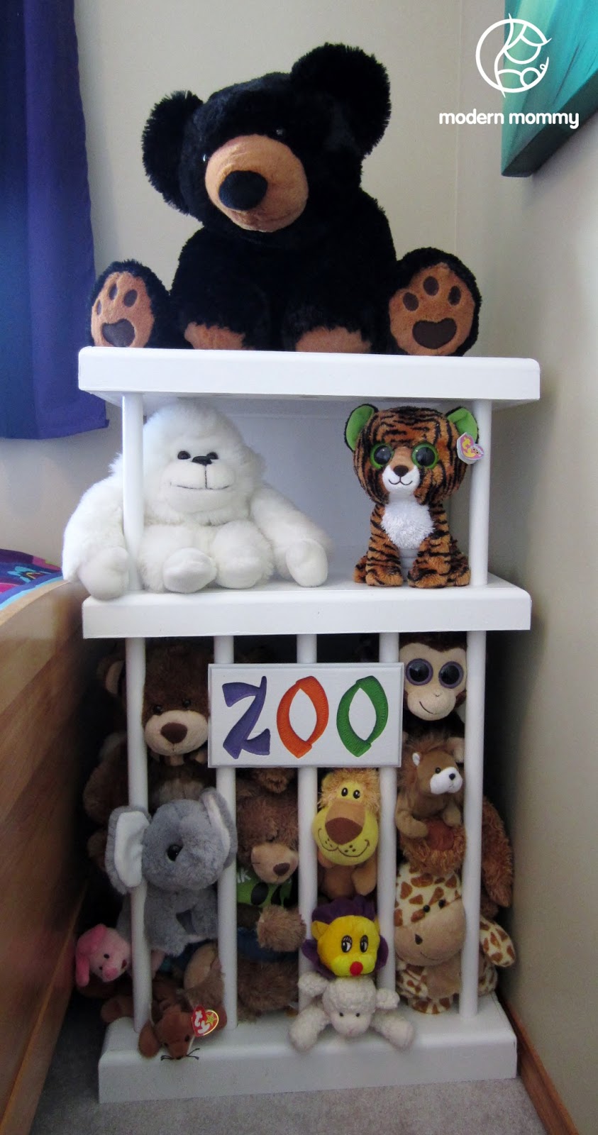 Modern Mommy Our Zoo Stuffed Animal Storage