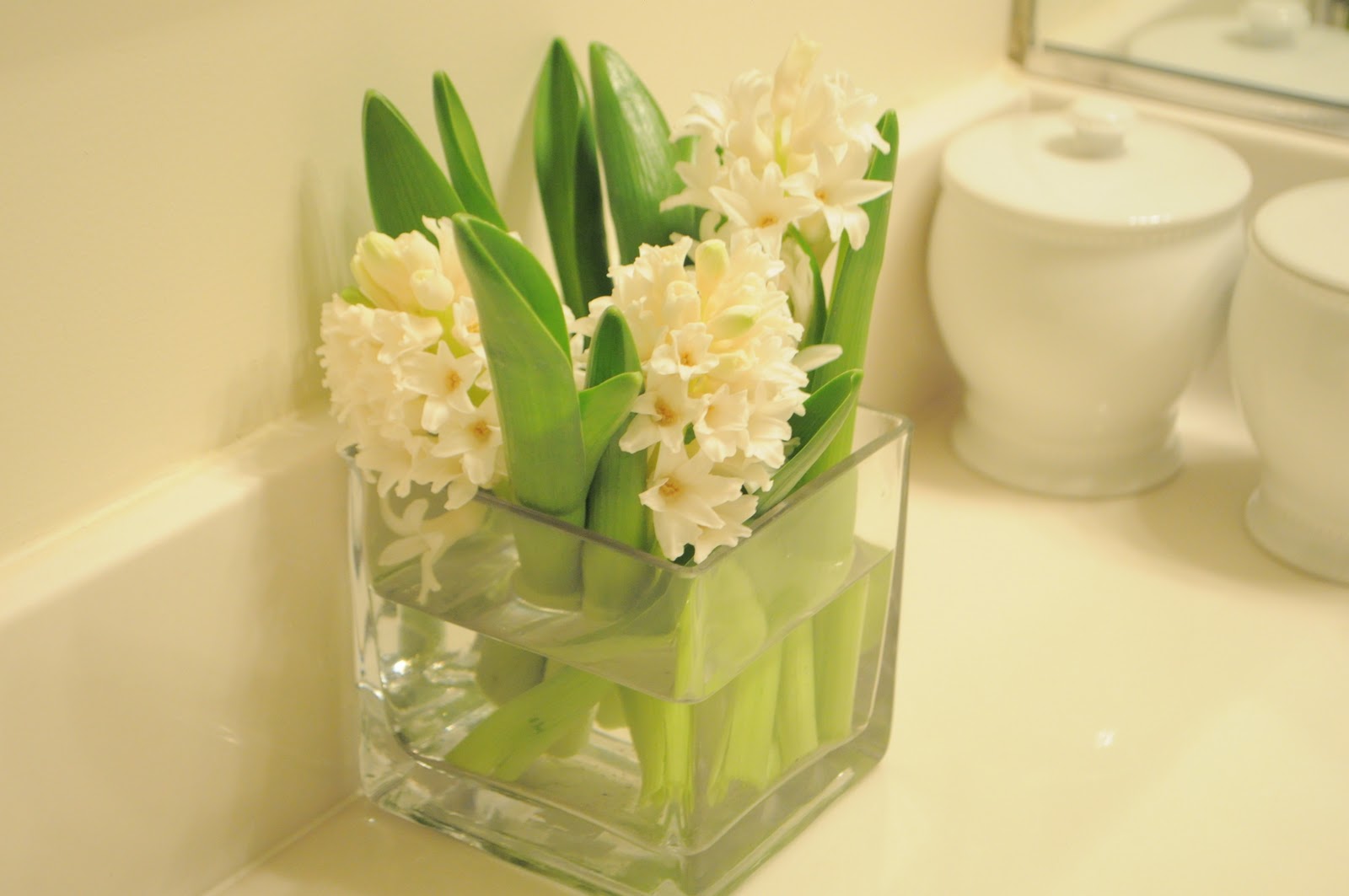 Savour Today Fresh Flowers in the Bathroom