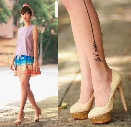 Mẫu hình xăm nhỏ đẹp ở chân cho nữ Mẫu hình xăm nhỏ đẹp ở chân cho nữ