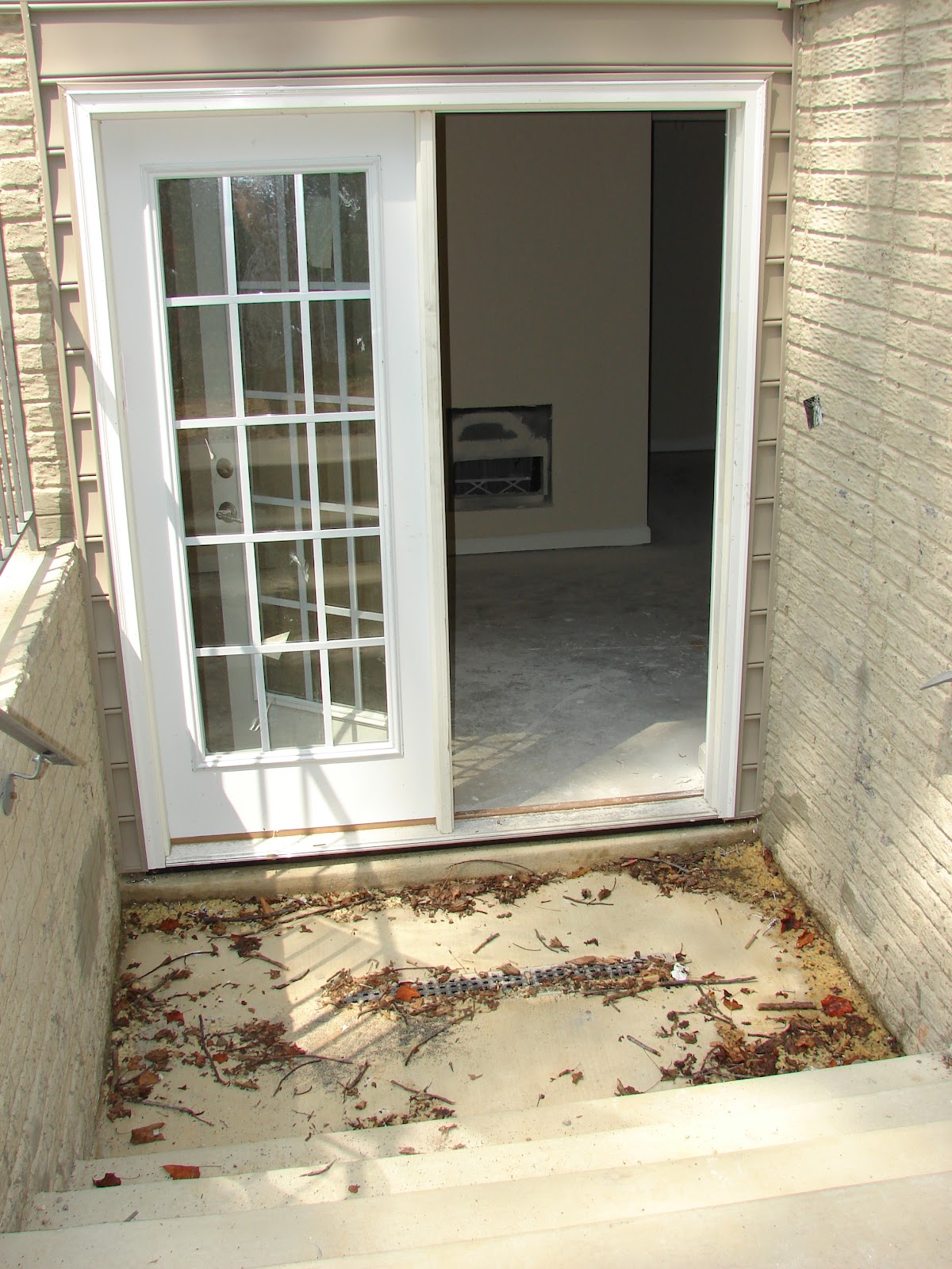 Unfinished maple kitchen cabinets Basement Exit Stairs