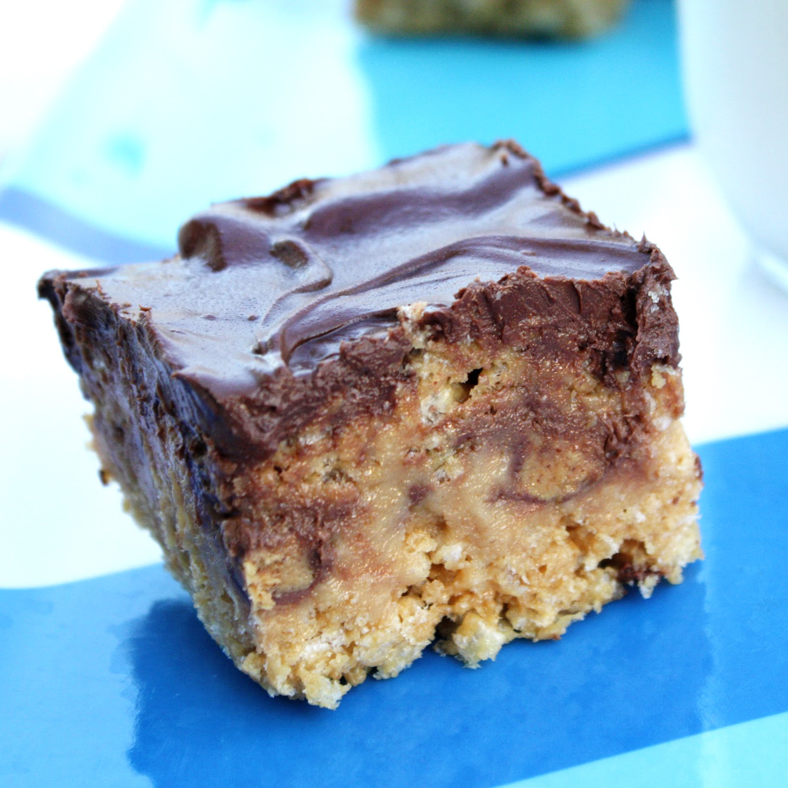 Chocolate Therapy Peanut Butter Cup Rice Krispie Treats