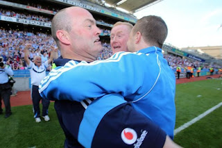 Dublin hurling boss Anthony Daly celebrates the win over Galway on Sunday.