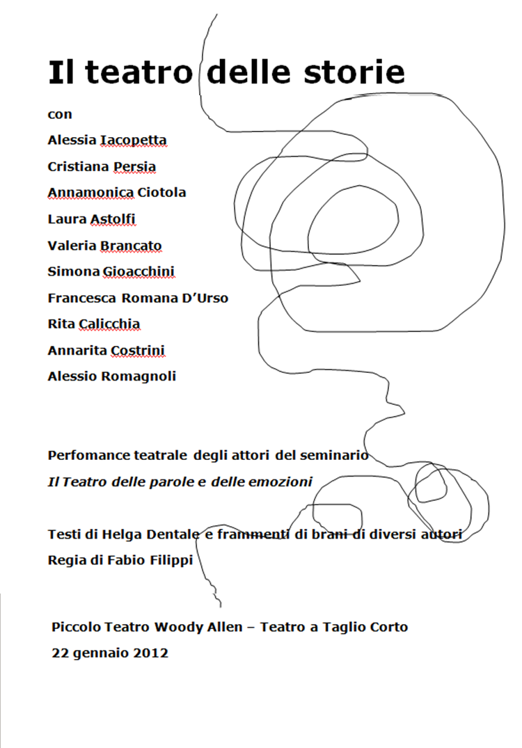 GirasoliTeatro IL TEATRO DELLE PAROLE E DELLE EMOZIONI