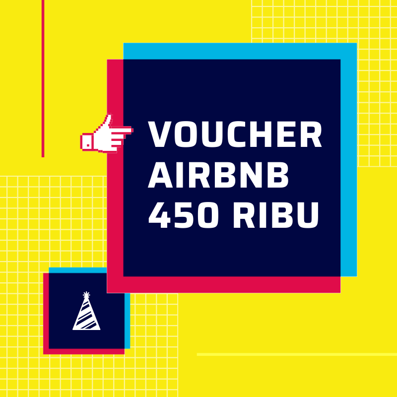 Dapatkan voucher $33 atau 450 RIBU untuk pesan penginapan di AirBnb