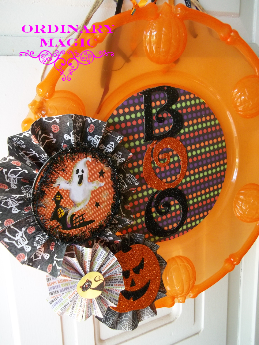 Ordinary Magic Inexpensive Halloween 'wreath'