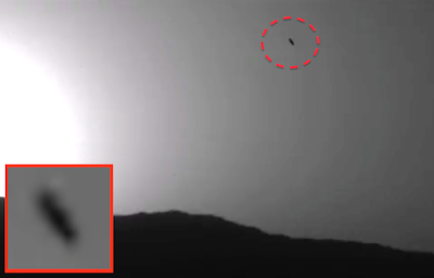 UFO Sightings Mars Dark Disc UFO Caught Above Mars Rover 2015, UFO Sightings