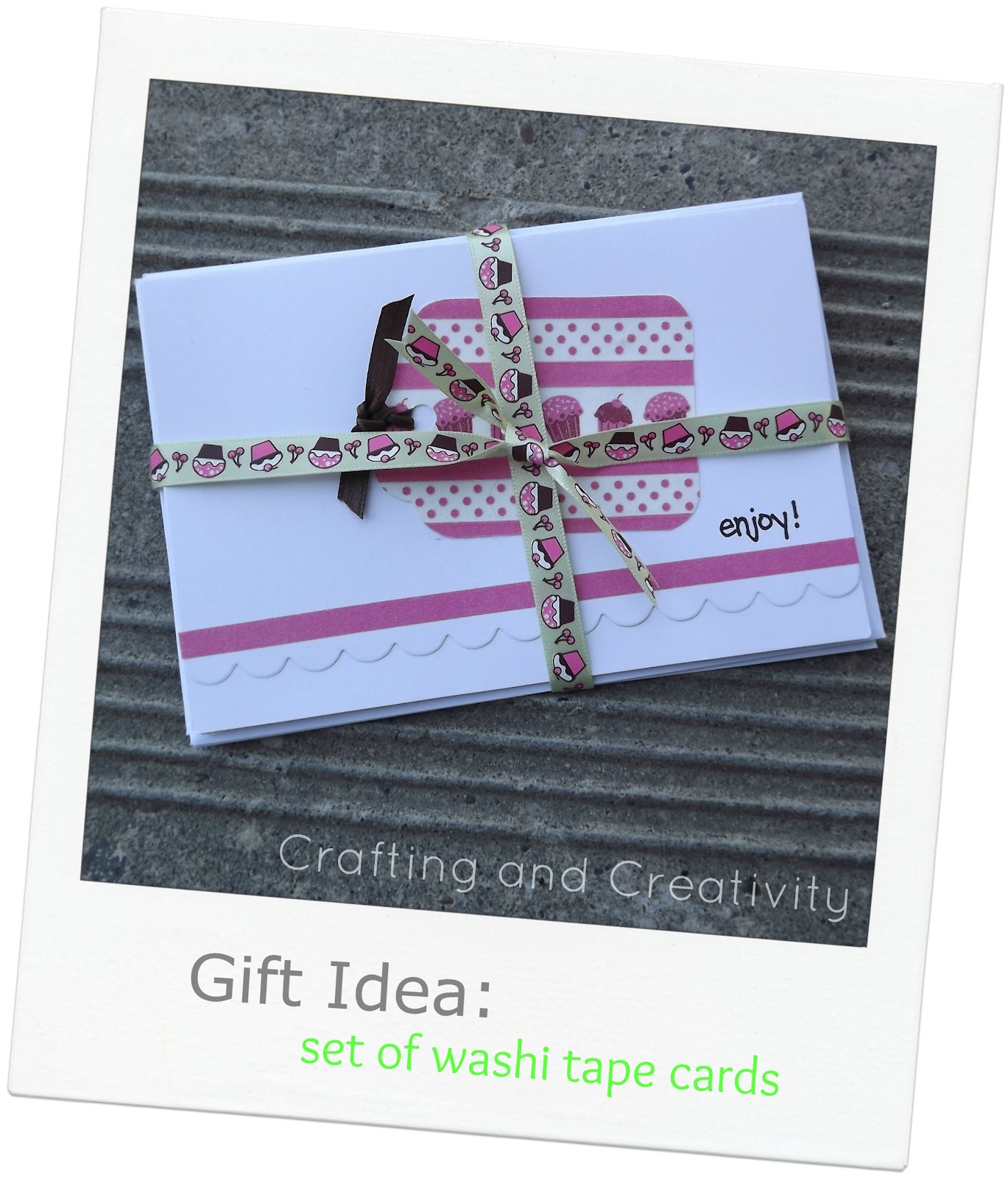 Crafting and Creativity Gift Idea Set of Washi Tape Cards