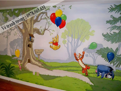 tranh tường mầm non tranh tường phòng bé