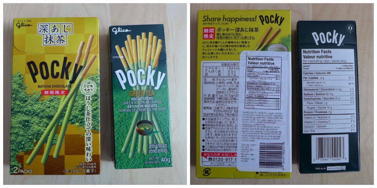 Scribbles in Toronto Matcha Pocky vs Green Tea Pocky