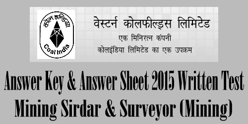 Western Coalfields Answer Key 2017