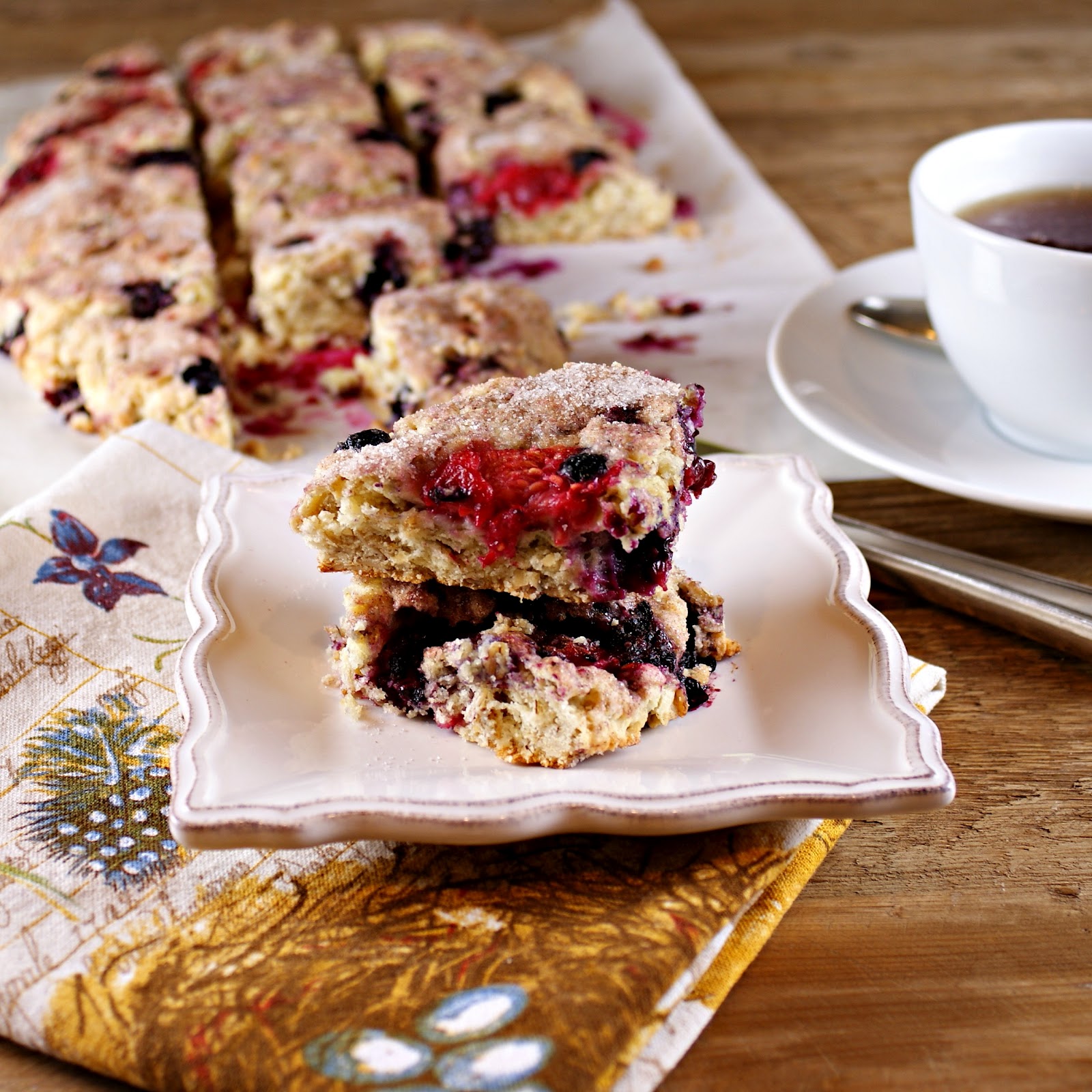 Patty's Food Scottish Oat Scones with Berries