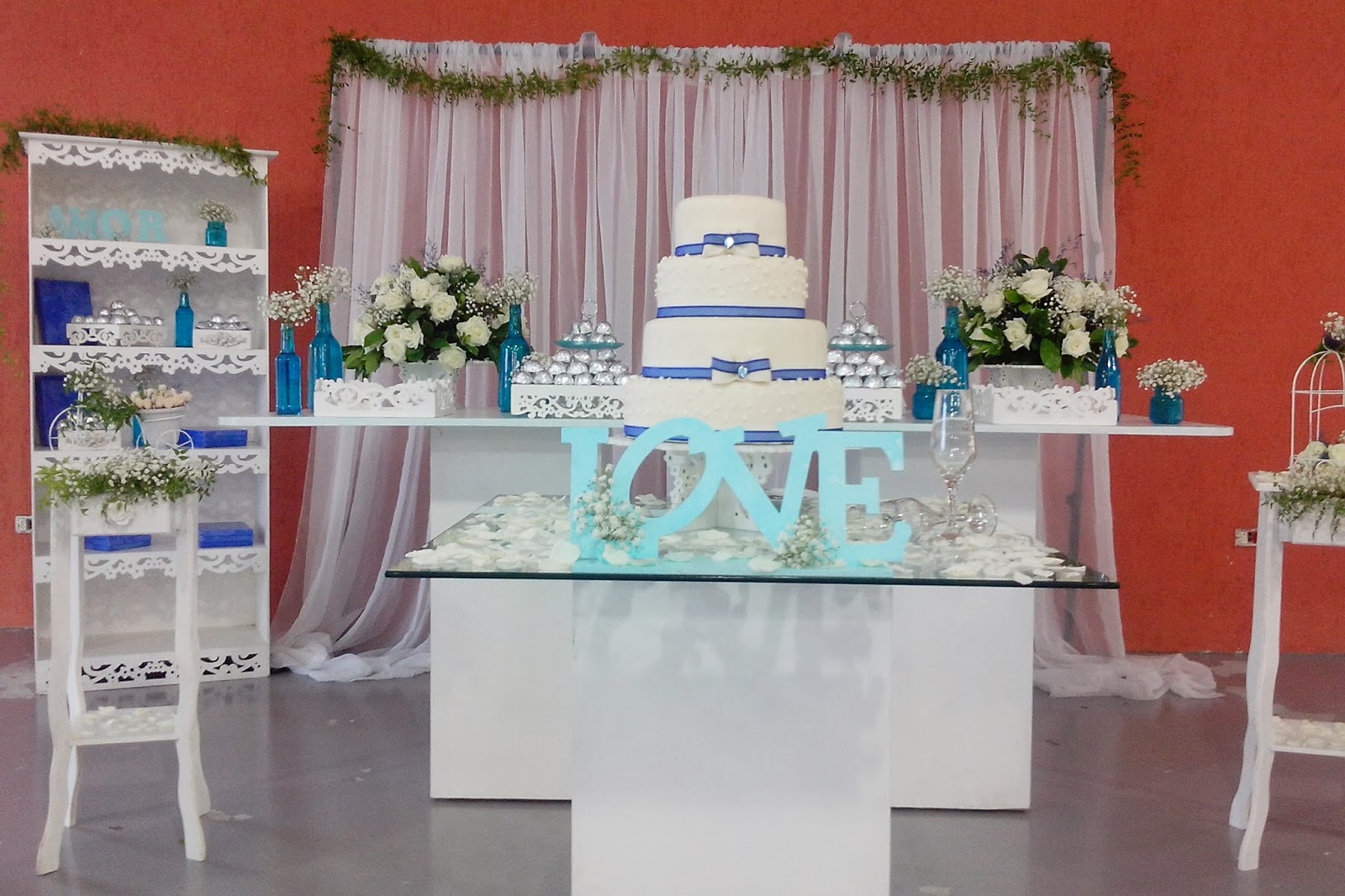 Casamento Feito em Casa DECORAÇÃO DE CASAMENTO AZUL E BRANCO COM Casamento Feito em Casa DECORAÇÃO DE CASAMENTO AZUL E BRANCO COM