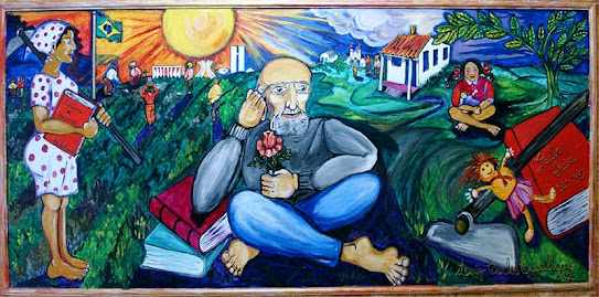 Painel Paulo Freire, obra de Luiz Carlos Cappellano.