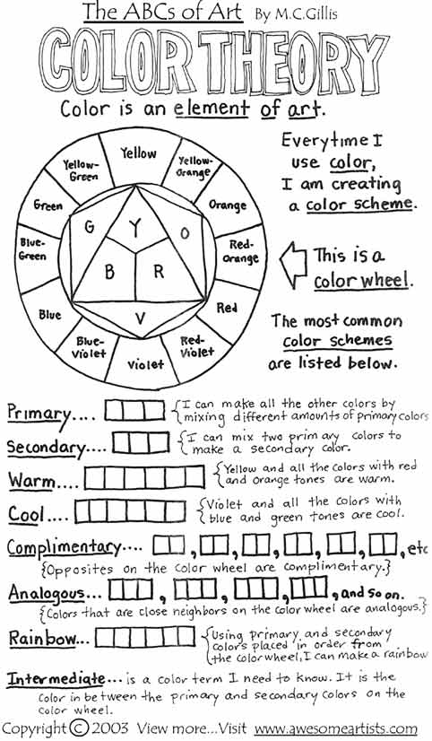 Critical image within printable art worksheets Dynamic image within printable art worksheets