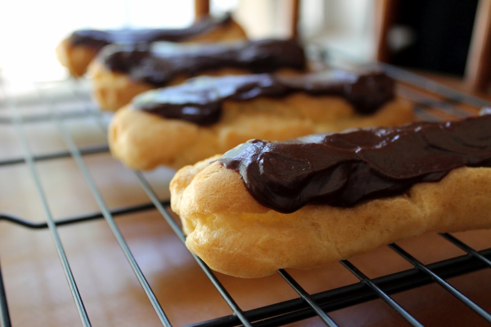 Bakestravaganza Eclairs with Chocolate Frosting