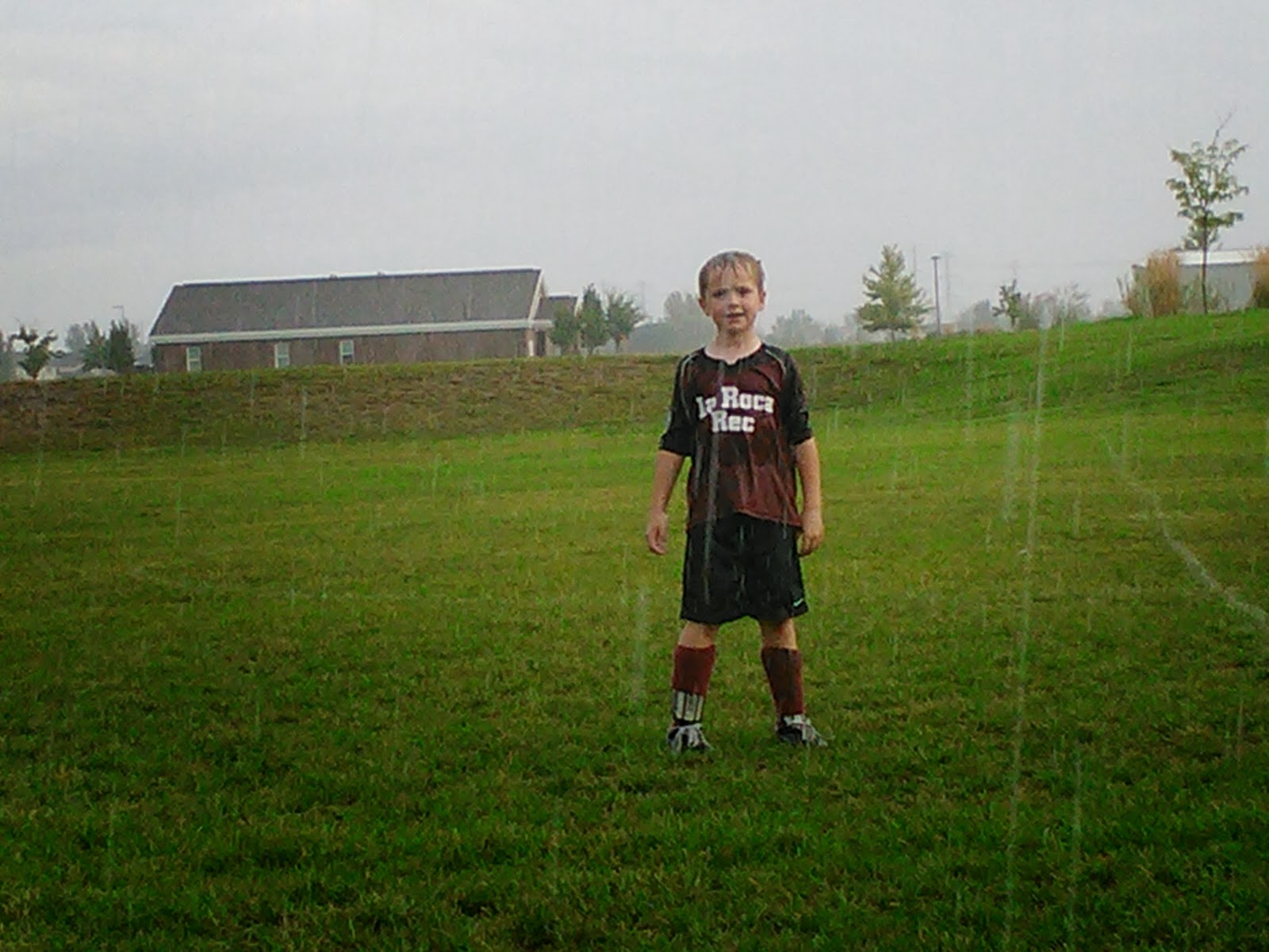Gingham World A Wet Soccer Game