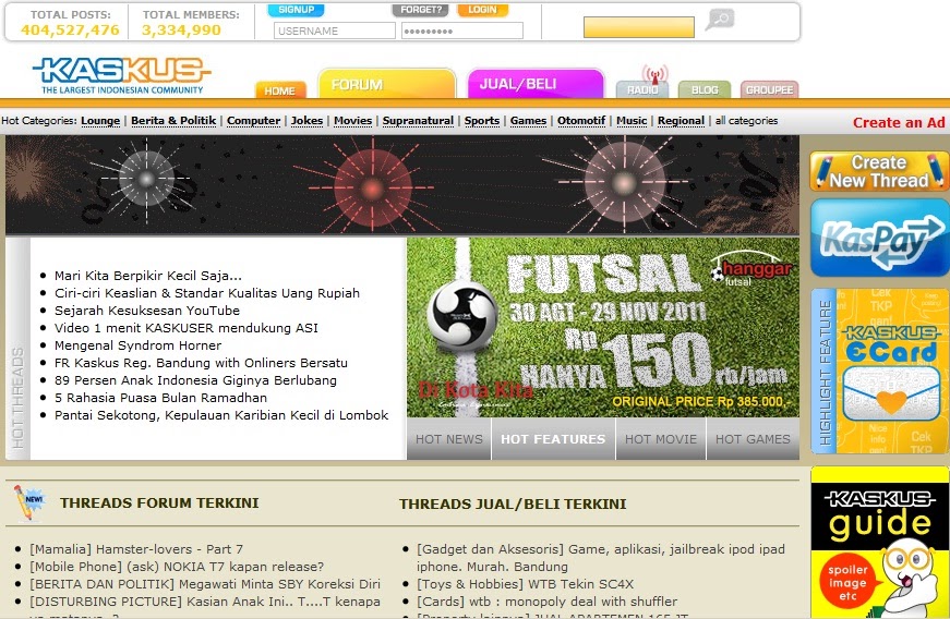 Jaringan Informasi PENGARUH MEDIA ONLINE KASKUS TERHADAP