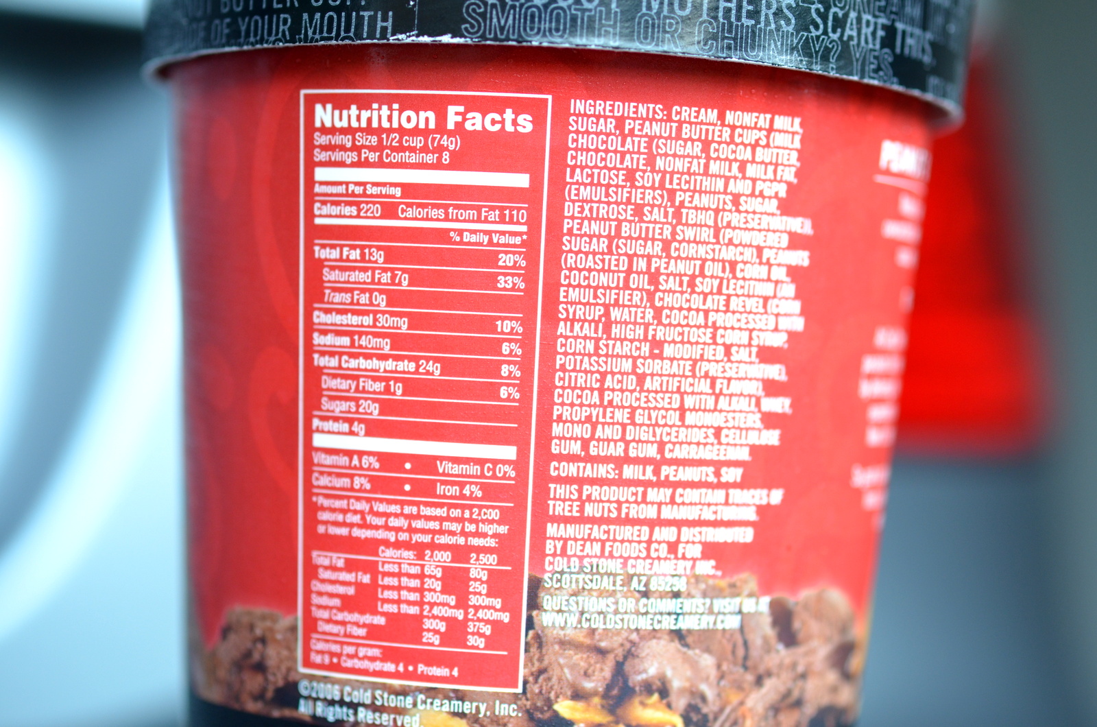 food and ice cream recipes REVIEW Cold Stone Creamery Peanut Butter