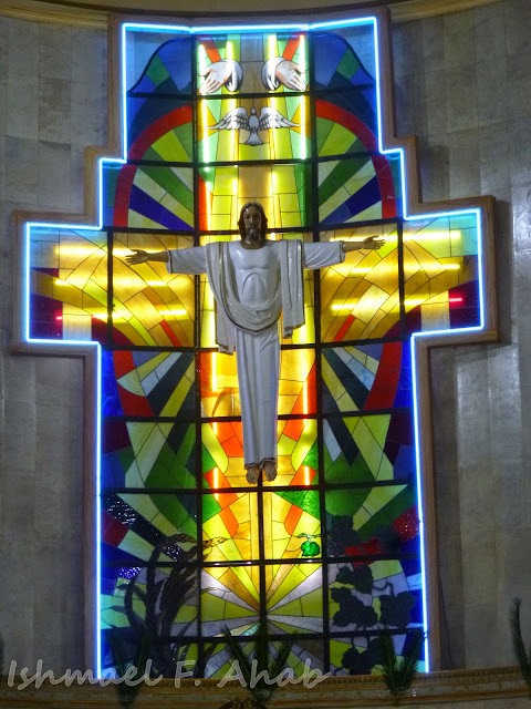 Central image of Jesus Christ in Shrine of Our Lady of Grace