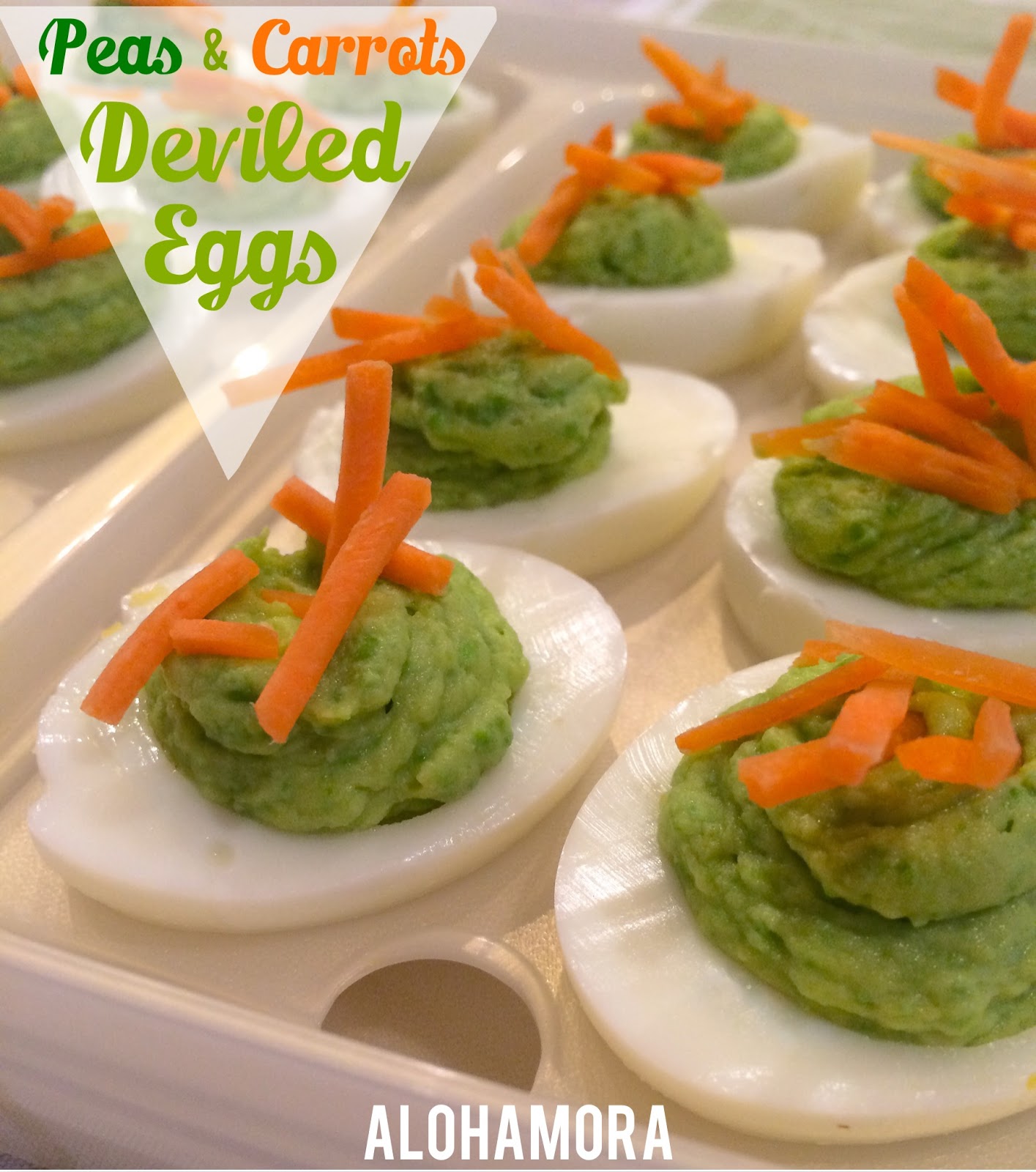 Alohamora Open a Book Peas and Carrots Deviled Eggs {Healthy} {Gluten