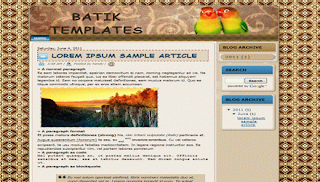 Batik classic Template Post image of Batik classic Template