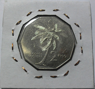 Philippine 2 peso coin, decagonal coin decagon coin