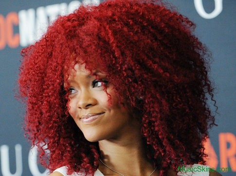 rihanna pics with red hair. rihanna red hair 2011.