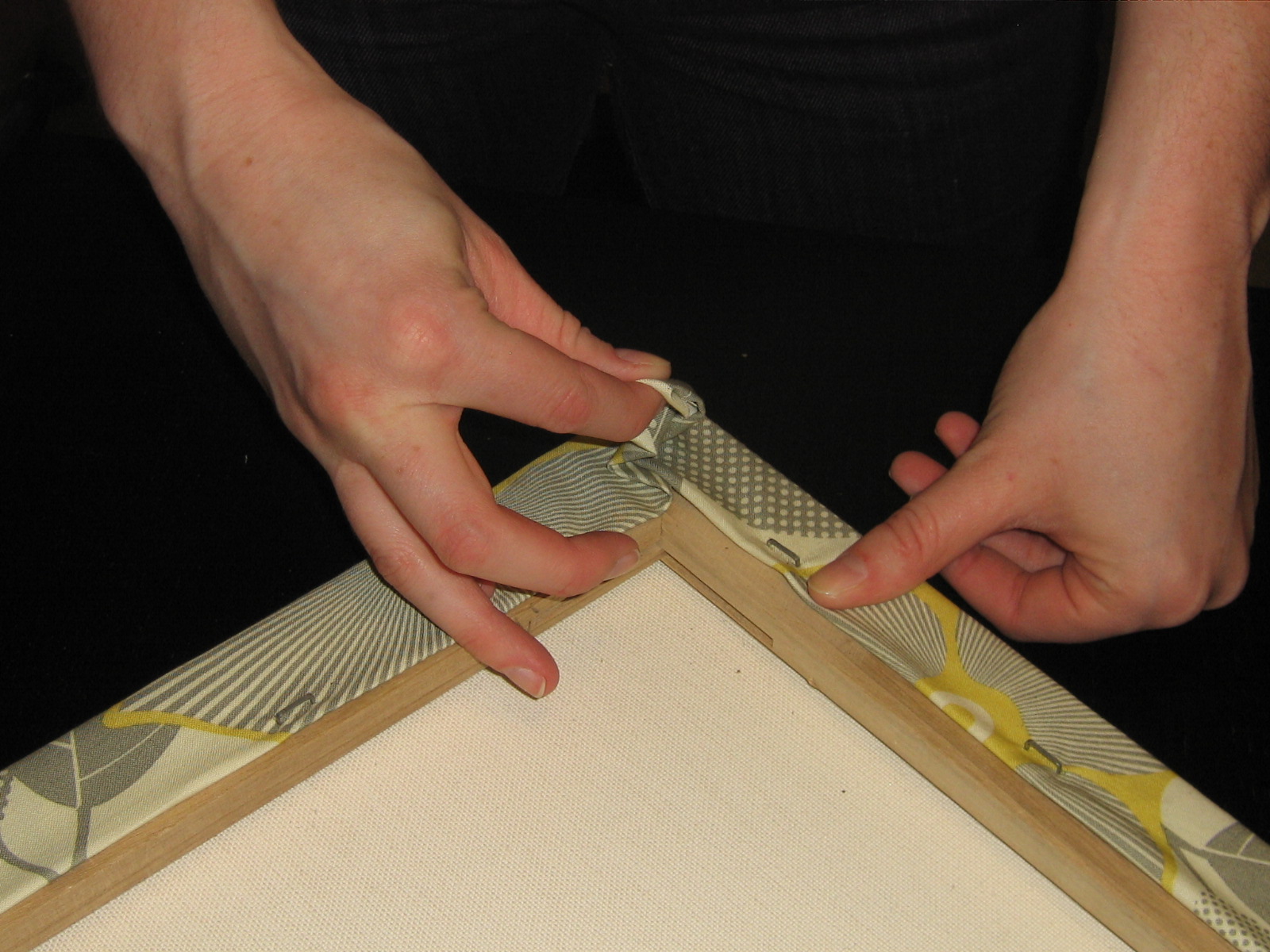 The Reece's Pieces Fabric covered canvas tutorial