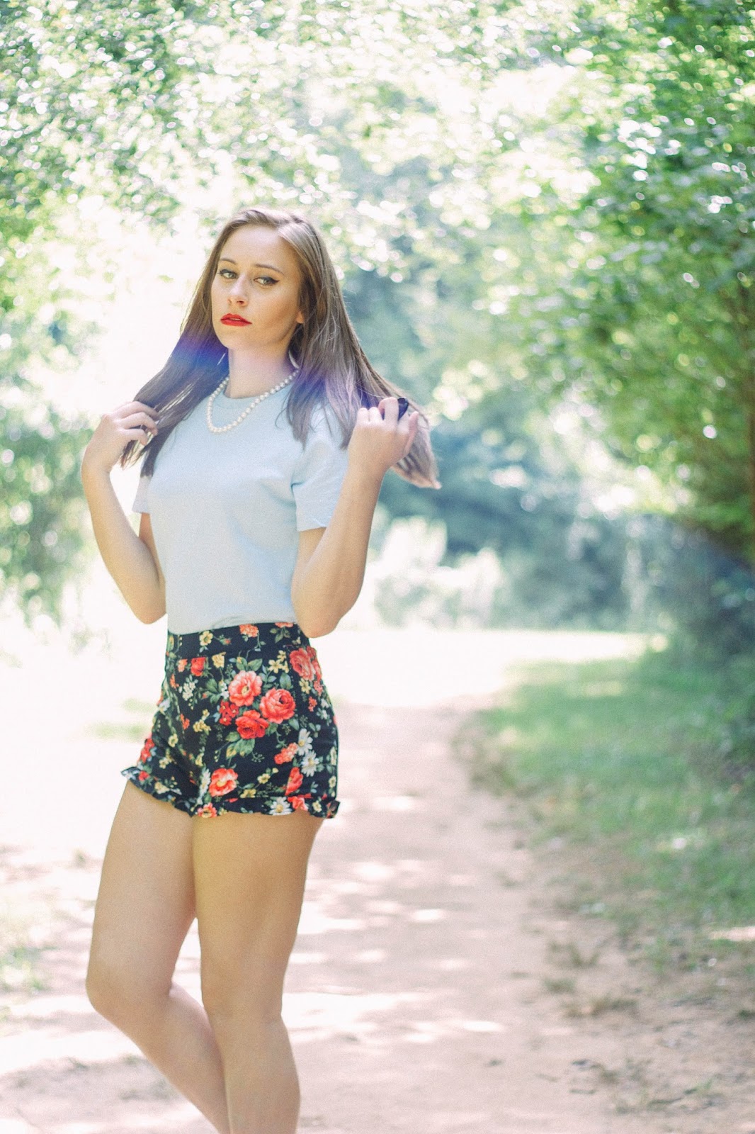 style, vintage, retro, vintage style, retro style, floral high waisted shorts, forever 21, girly outfit, classy style, summer, fashion blogger, personal style blogger, film blogger, film, photography, whimsical, taylor swift style, screenwriting,