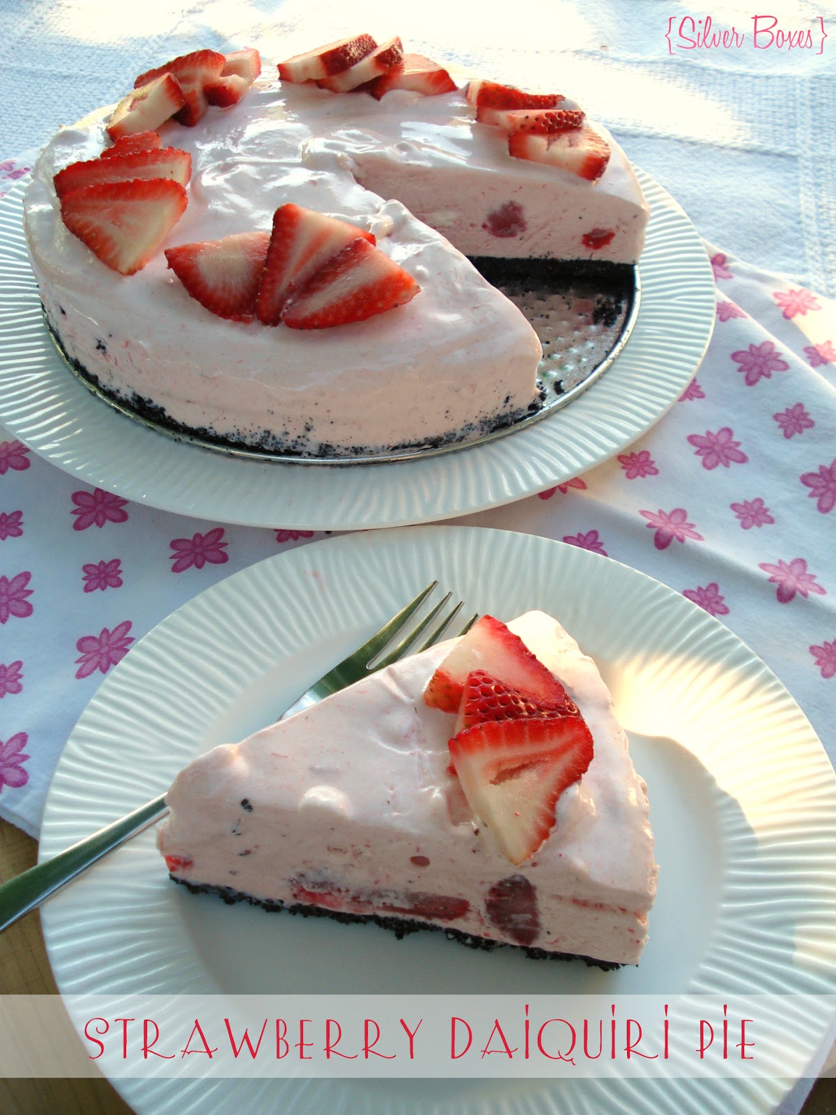 Silver Boxes Strawberry Daiquiri Pie