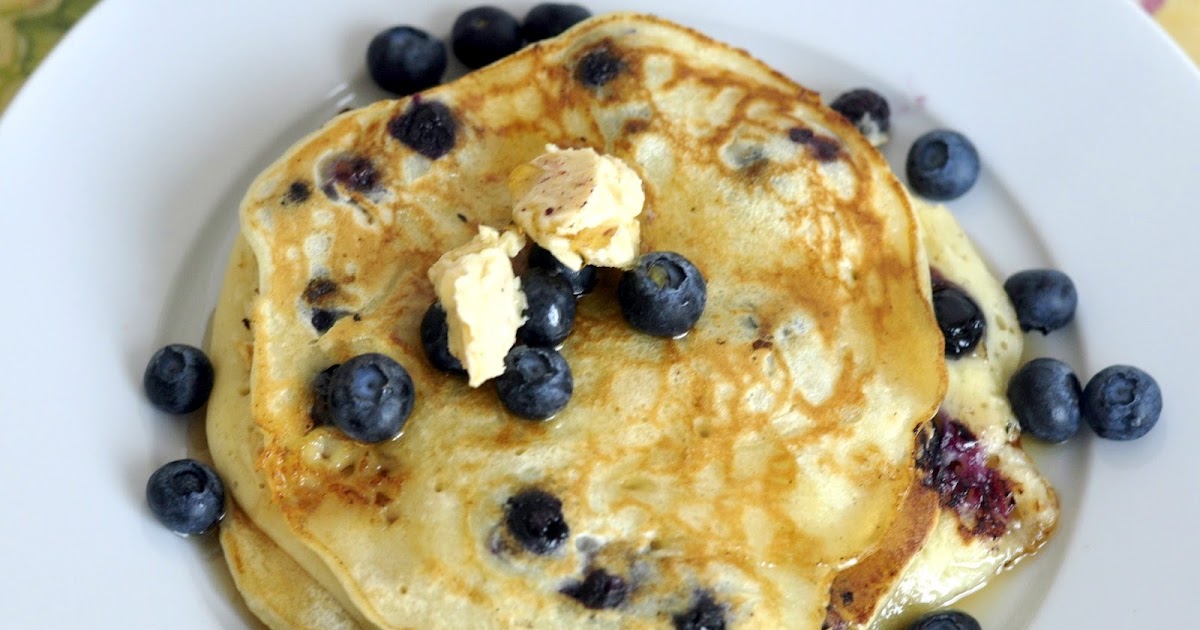 The Chef Blueberry pancakes with cinnamon butter and syrup